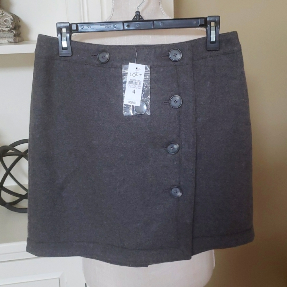 Loft Wrap Mini Skirt, NWT